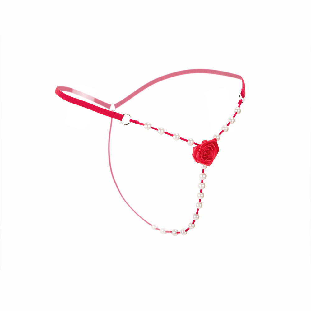 Ladies Lace Sexy Open Burned-Crotch V-string Panties Knickers Underwear Thong