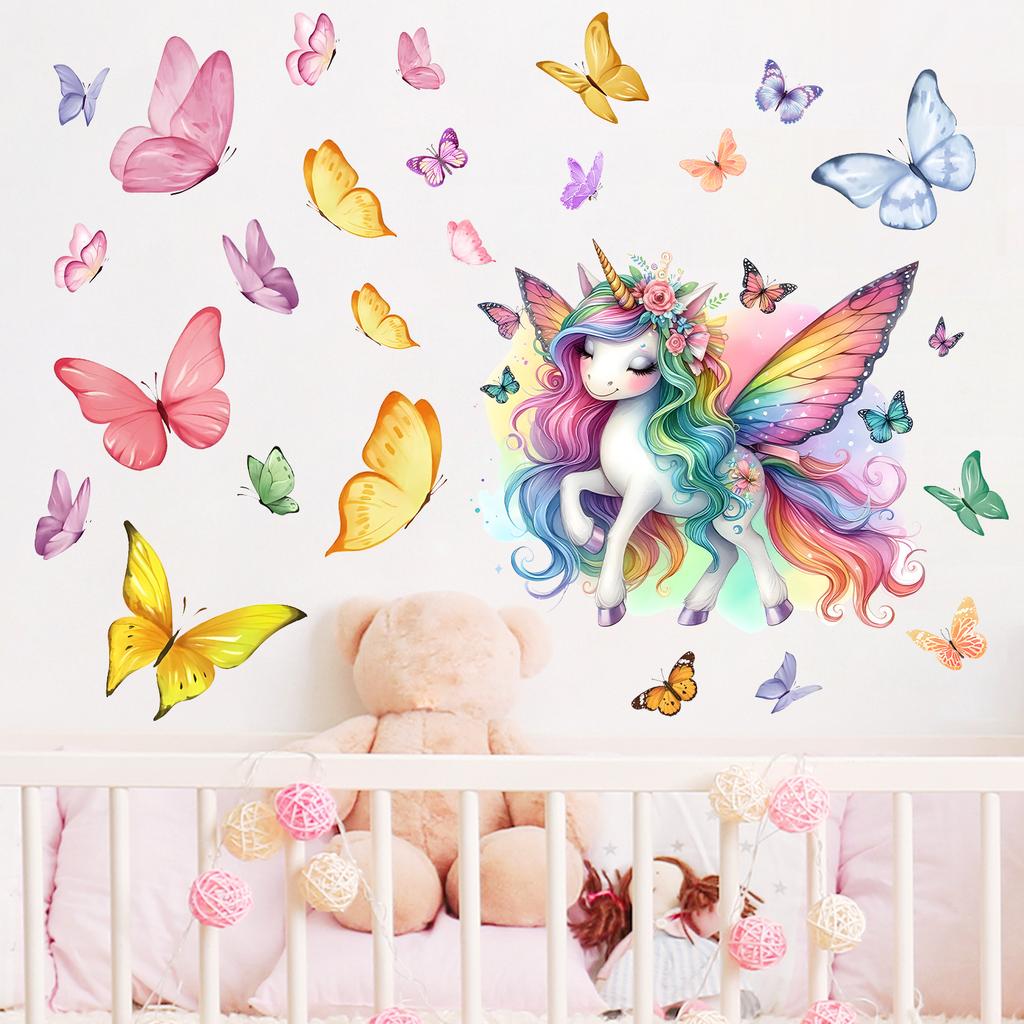 Creative Night Light Unicorn Bedroom Living Room Wall Beautification Stickers