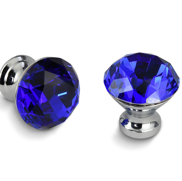 KAK 30mm Kitchen Cabinet Handles Diamond Shape Design Crystal Glass Knobs Cupboard Pulls Drawer Knobs Furniture Handle Hardware