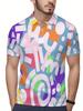 Men'S Short-Sleeve Polo Shirt - Flat Digital Print Pattern - No Texture - Stylish And Easy Short Sleeves, Buttoned, Casual Collared Polo Shirt,