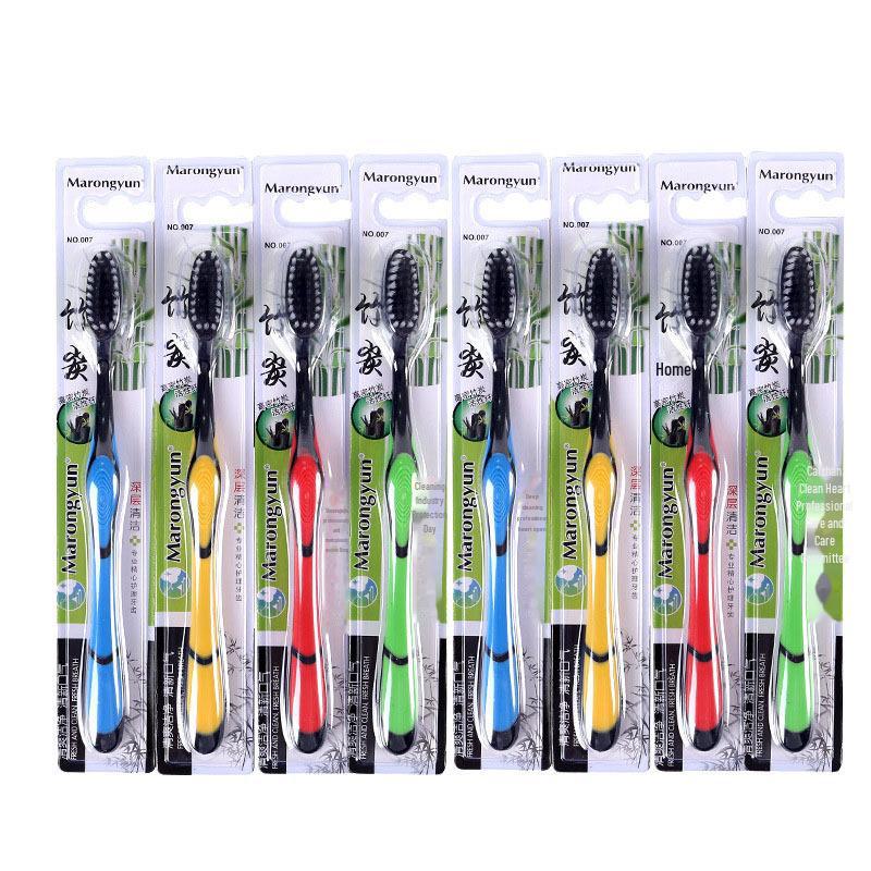 

Зубная щетка с мягкой щетиной из бамбукового угля для взрослых - унисекс