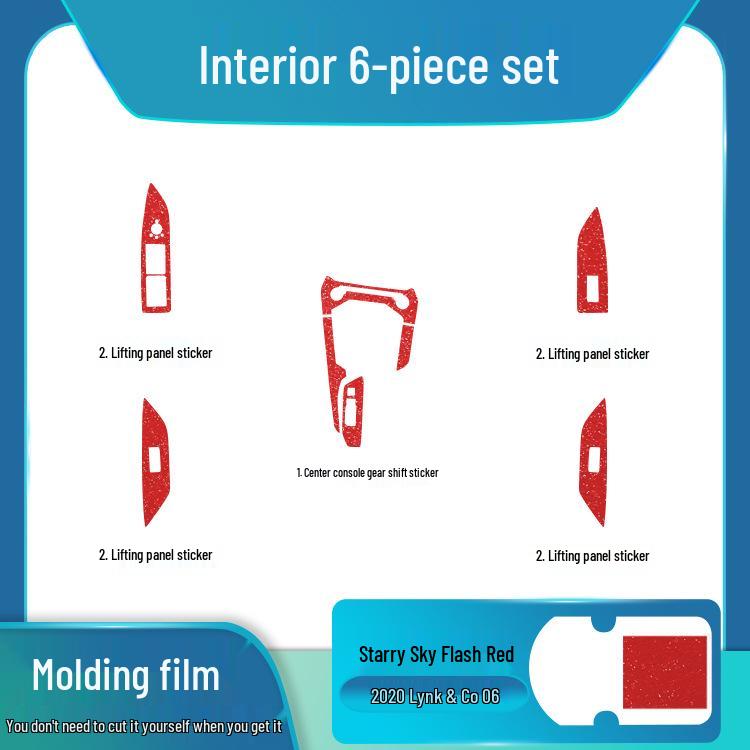 Sternenhimmel-Folie für Lynk&Co 01 Innenraum, Beschädigungsfreie Ersatzlösung für Modifikation: Modelle 02, Flammpunkt 05, Matt 06 Aufkleber.