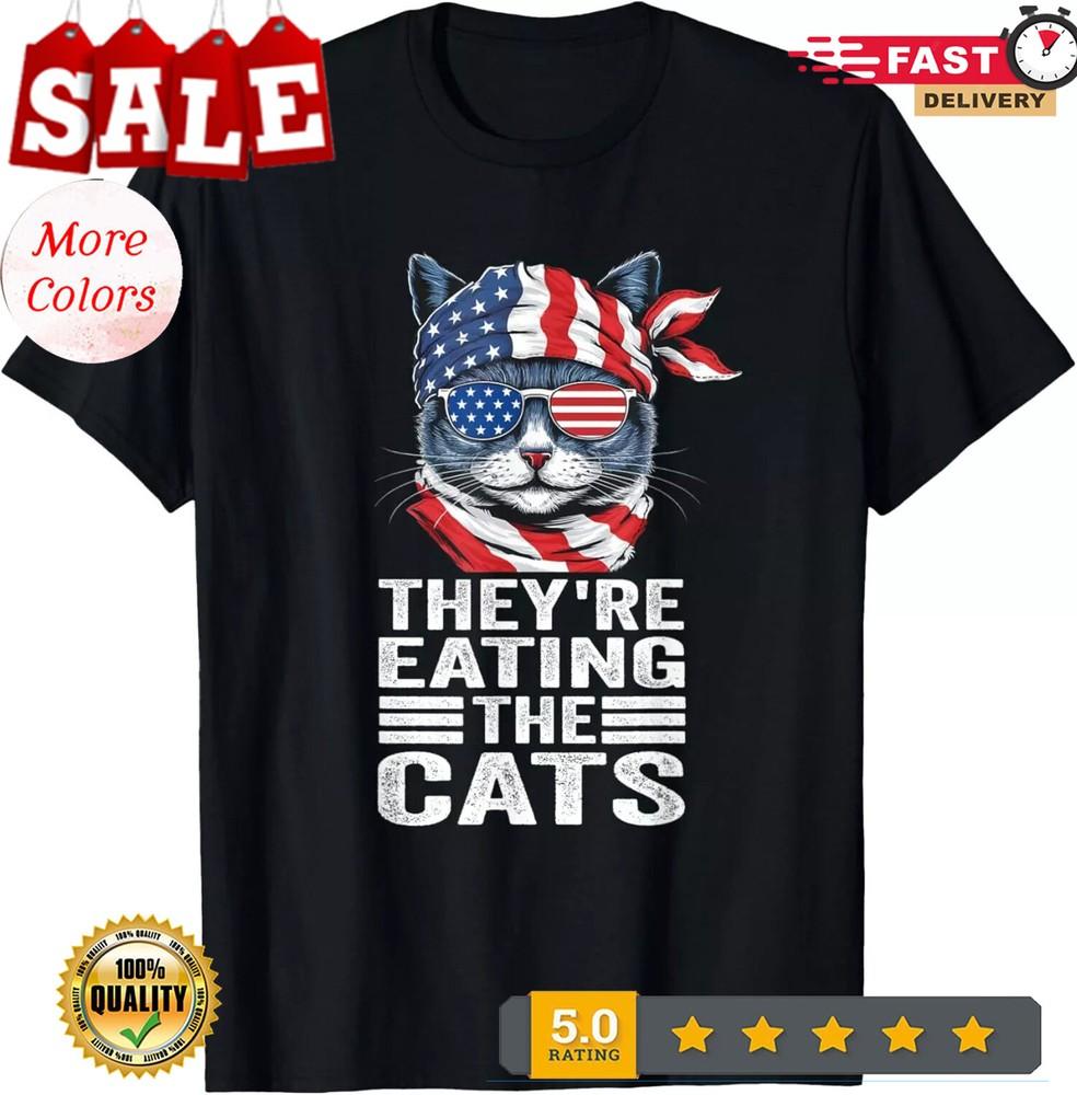 2025/Retro Vintage They re Eating The Dogs The Cats The Pets T-Shirt Unisex T-Shirt XXL