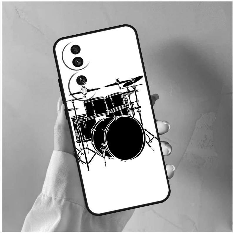 Musical Instrument Drum For Honor Magic 5 6 7 8 Pro Case For Honor 200 400 Lite 50 70 90 X8c X8b X9a X9b X9c X9d Win