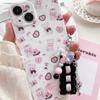 PVC Pink Ribbon Cat Claw Phone Chain Anti-loss Ribbon Y2K Phone Lanyard  Jewelry Gift