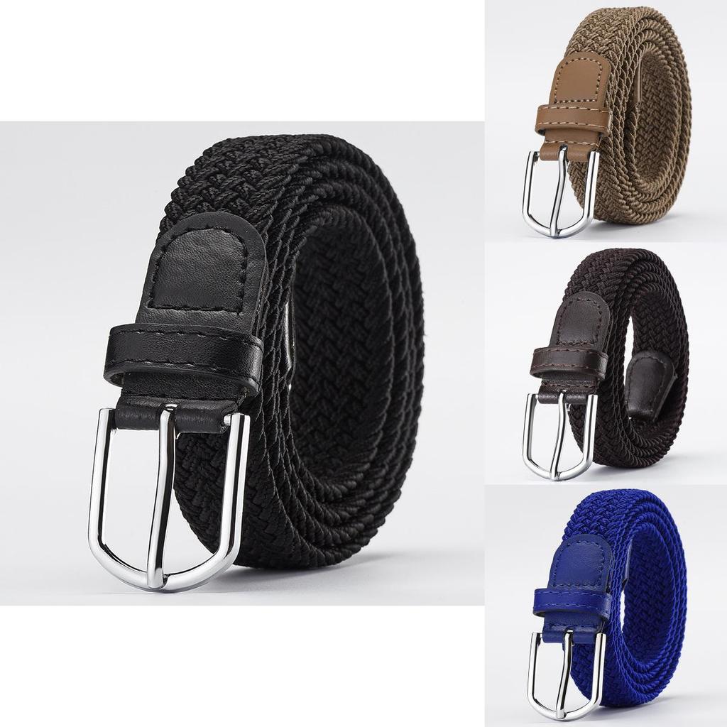 Versatile Unisex Woven Elastic Belt Fashionable Canvas Belt For Everyday Wear And Casual Use