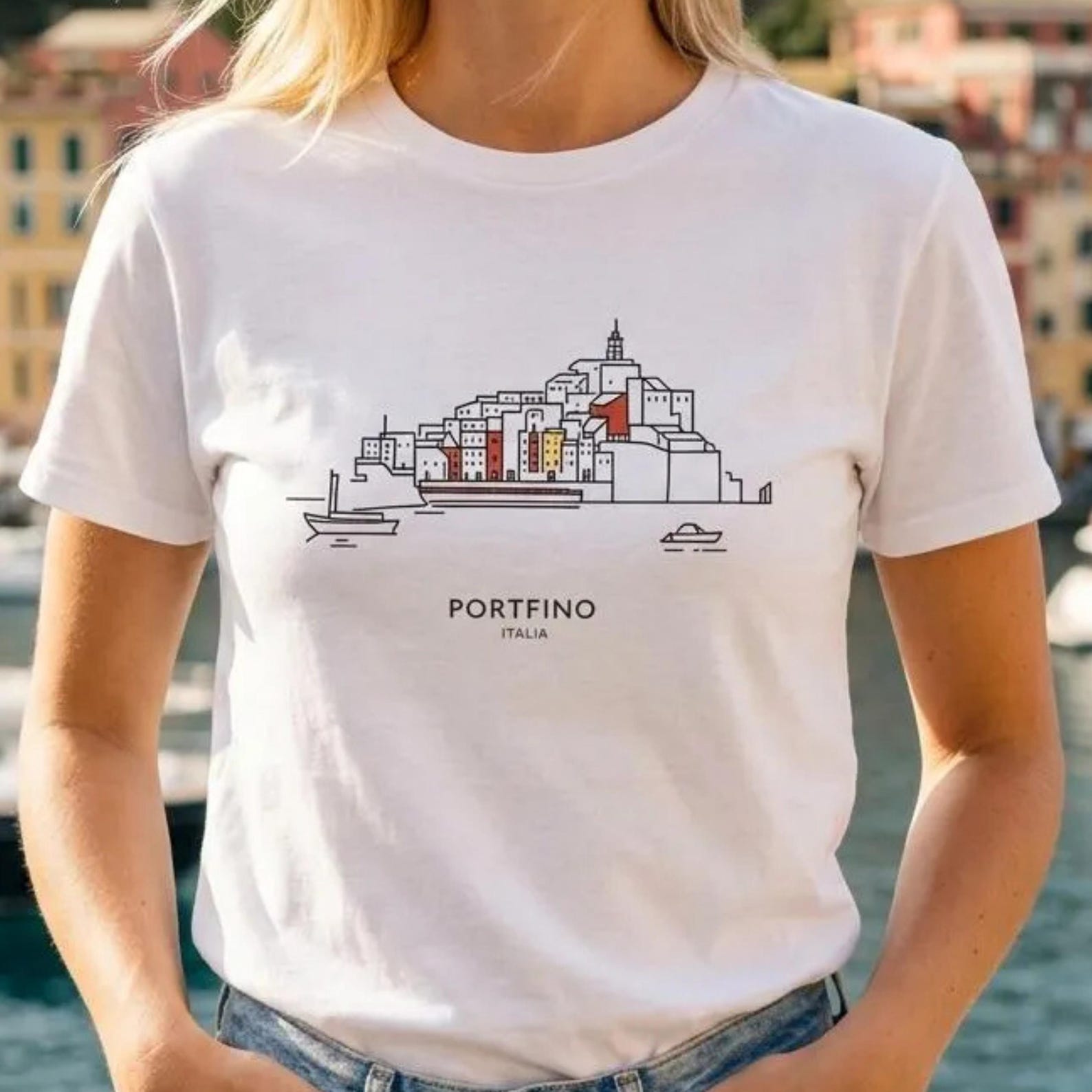 Portofino T-Shirt | Italian Lemon Coastal Tee | Italy Travel Gift | Mediterranean Graphic Top | Amalfi Style Shirt 2XL
