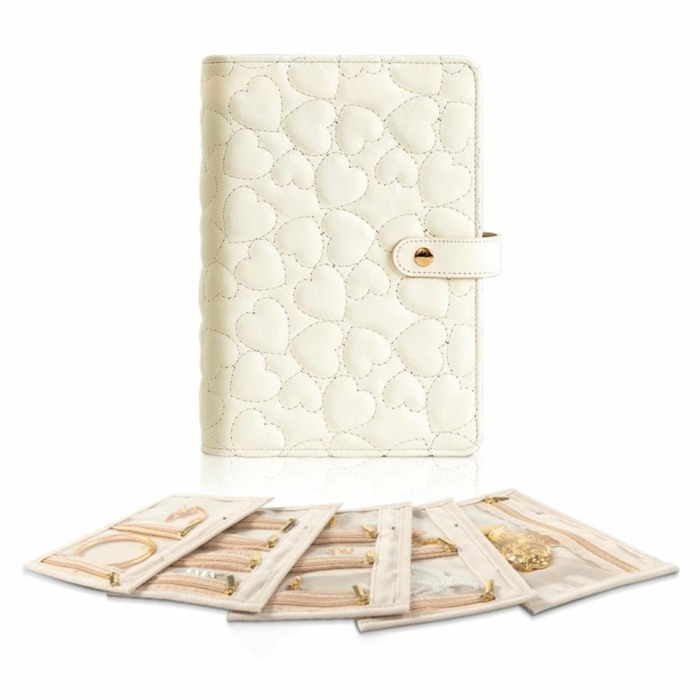 Waterproof Necklace Binder Love Heart Necklace Binder Display Box Jewelry Storage Book  Gift