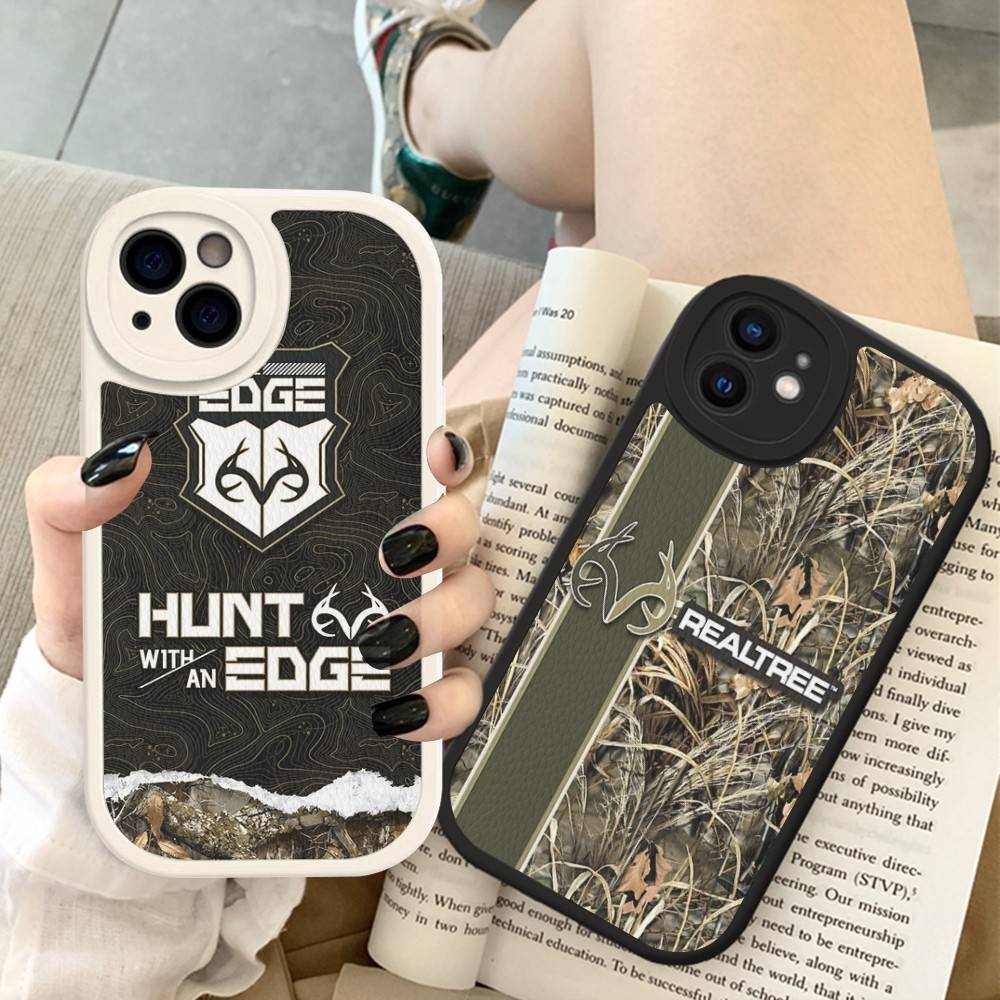 R-Realtrees Logo For IPhone 16 15 14 13 12 11 Pro Max Plus Leather Phone Case