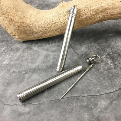 Waterproof Titanium Toothpick Holder with TC4 Alloy Toothpicks for Camping and Outdoor Use – Portable and Sealed Storage Jar