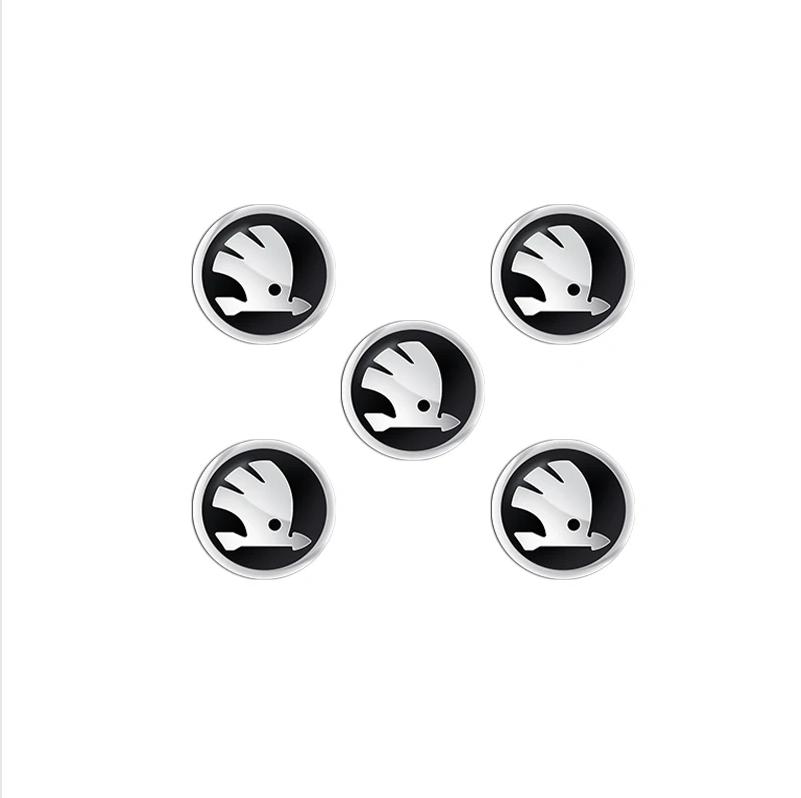 14mm Car Remote Key Sticker Aluminum Emblem Decal For Skoda Octavia Kodiaq Fabia Superb Rapid Kamiq Karoq A5 2 3Yeti Enyaq A7 jzfb61