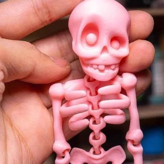 Skull Fridge Magnets with Movable Joints Halloween Poseable Skeleton Fridge Magnet Quirky Gothic Refrigerator Stickers for Kitchen Office
