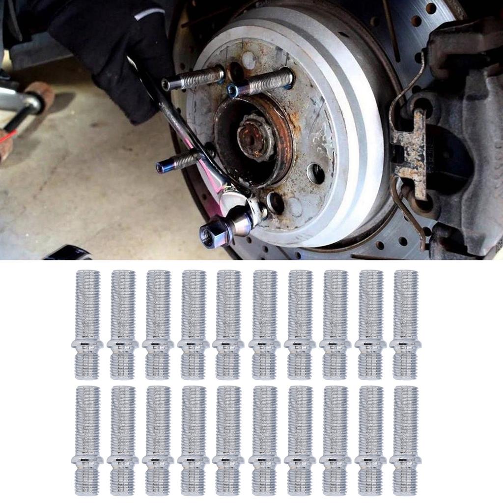 20 Stück Rad-Umrüstbolzen 50 mm Länge 33 mm Schaft Radschrauben-Adapter Ersatz für