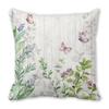 Green plants and flowers pattern series Digital printing short plush pillow covers for car sofa office cushion cover home goods