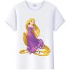 Blusa da Donna Cartone Animato Disney Kawaii Principessa Rapunzel T-shirt Estive Y2k Harajuku Coreane Abbigliamento Oversize Camicie da Ragazza