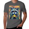 Cute RACCOON Holding a Pineapple TShirt Sport Basic Moisture Wicking Tee
