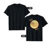 MaE CREATE Golden Full Moon and Dragon Graphic T-Shirt, Japanese Art Unisex Casual Cotton Tee Streetwear