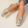 2025 Новые туфли на плоской подошве с мягкой подошвой Дышащие Ретро Женская обувь Мода Женская обувь Мода Золото Серебро Туфли-лодочки на плоской подошве 952
