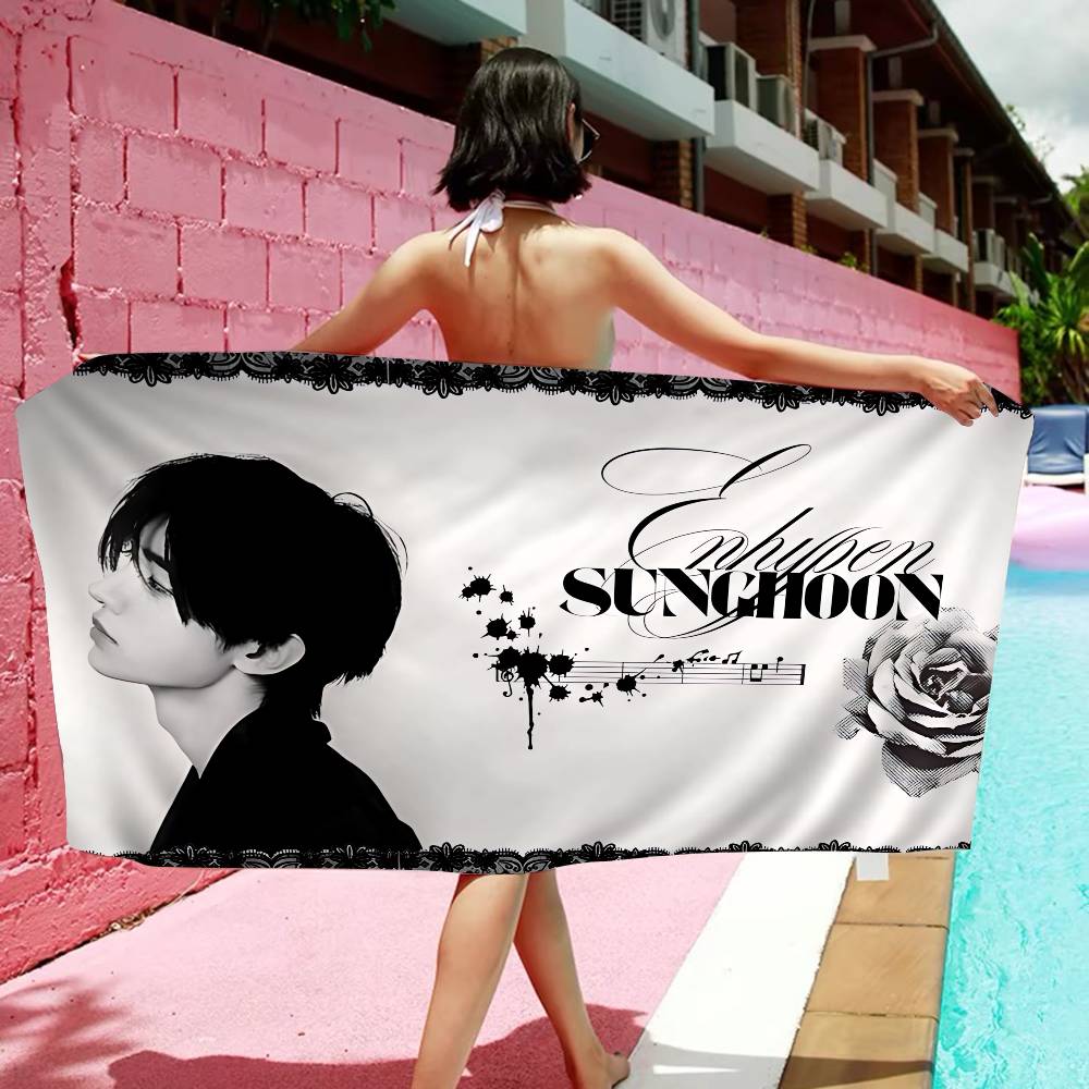 P-park SunghoonS Bath Towel Microfiber Soft Water Absorbing Breathable For Girl Kids Decorative Cartoon Beach Towel