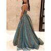 New Tube Top Shiny Long Swinging A-shaped Thin Evening Dress