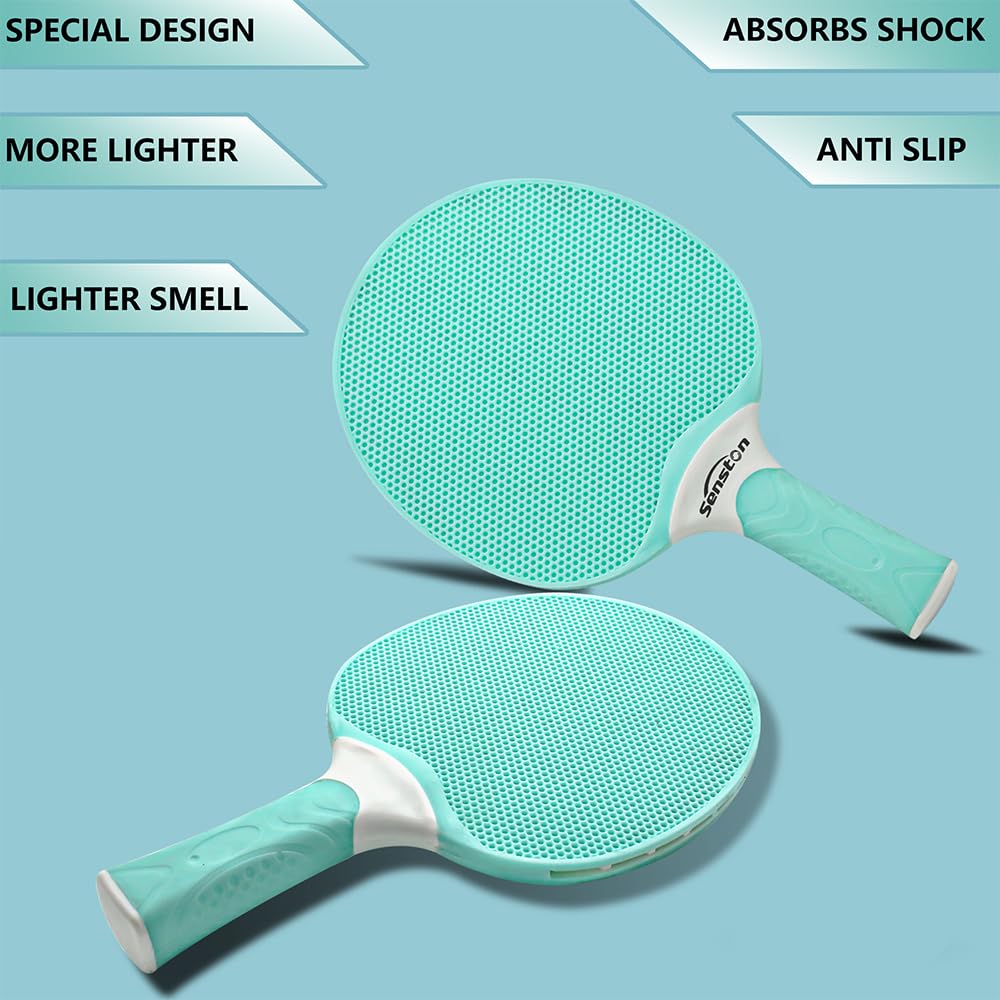 Senston Table Tennis Set Home Composite Rubber Perfect for - Rackets, Beginners!