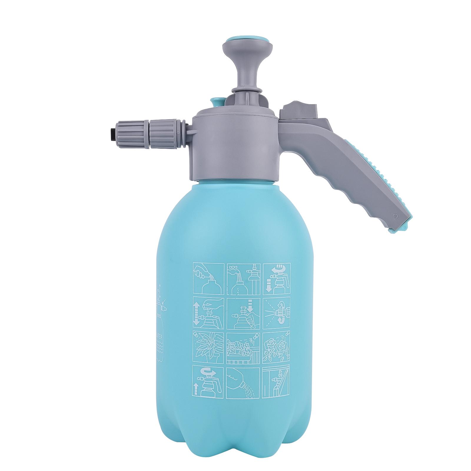 Пенообразующий насос-бластер 68 унций, Пенопушка для автомойки, Ручной насосный пеногенератор с двумя регулируемыми насадками, Идеально подходит для автомойки, Уборки дома синий