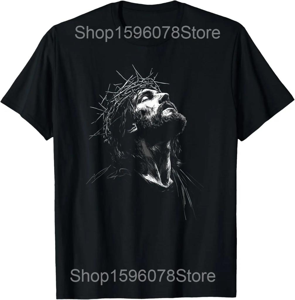 Halloween Life Without Jesus Christian Faith T Shirts Men Cotton Humor Streetwear Tee Shirt Short Sleeve Unisex Loose Clothing