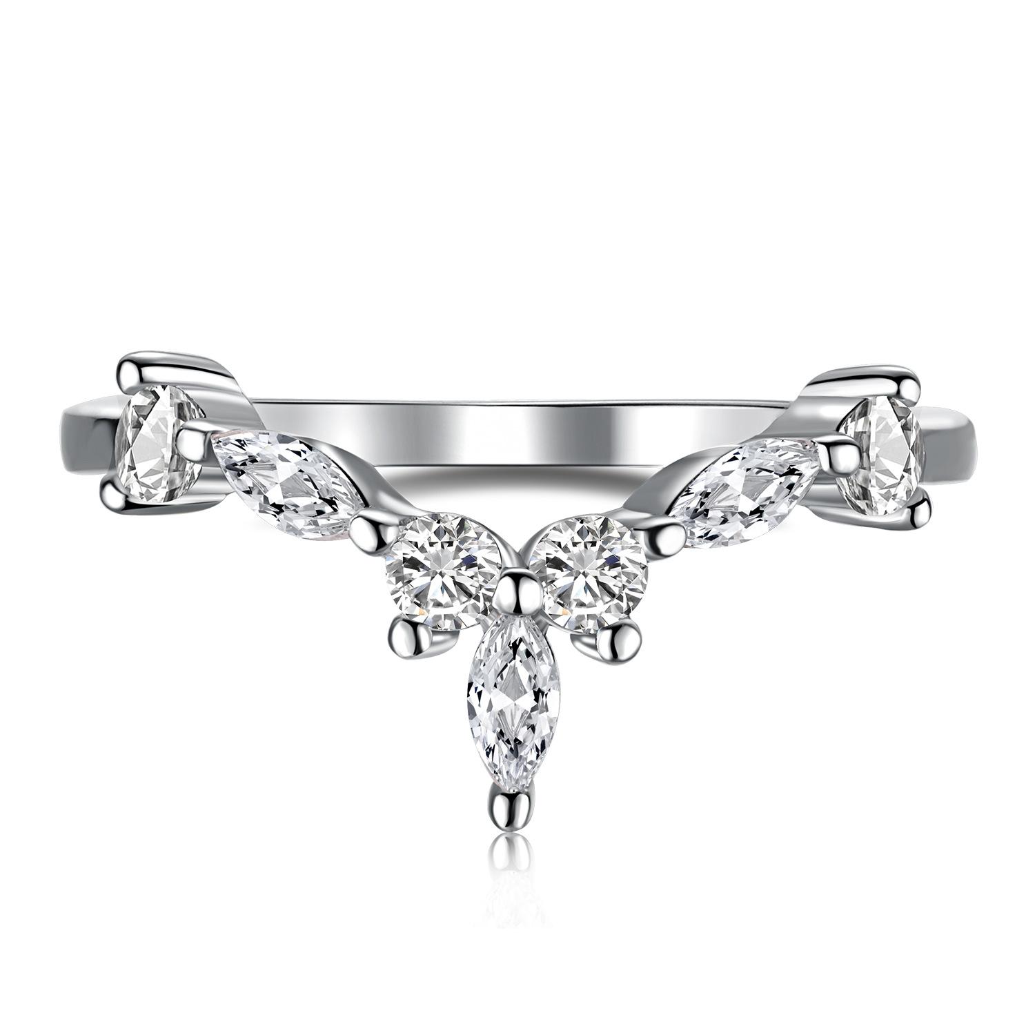 

Танцизное женское классическое кольцо из стерлингового серебра 925 пробы с цирконом, женские ювелирные изделия, свадебное обещание, подарок для вечеринки 10 серебряный