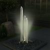 Garden Fountain Silver 48 X 34 X 123 Cm Stainless Steel