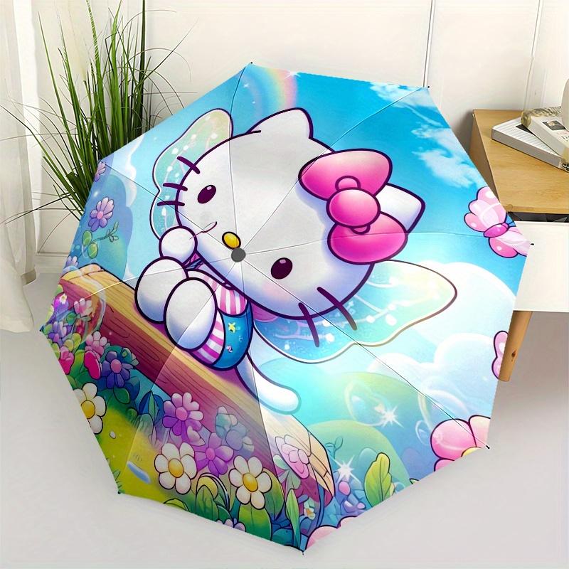 

Hello Kitty,Fantasy Garden Automatic Folding Umbrella-Simple 8-Rib Design, Bright Cartoon Pattern, Durable Iron Frame, Suitable For Travel,