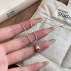 Simple Water Drop Shape Woman Necklace Personality Charm Geometric Shape Pendant Birthday Gift Exquisite Zircon