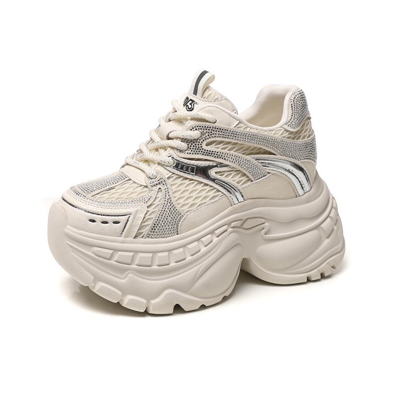 Women's Hidden Heel Chunky Dad Shoes - Autumn 2025 Mesh Casual Sneakers HS6798-1