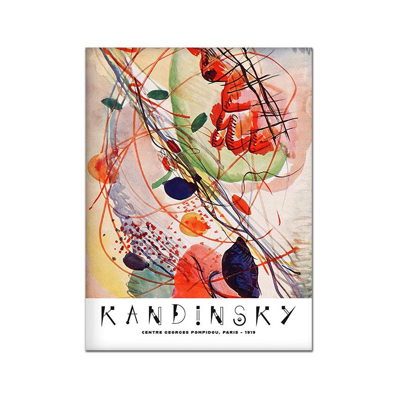 

Wassily Kandinsky Poster Abstract Canvas Painting Nordic Aesthetic Art Print Modern Wall Picture For Living Room Home Decor 21x30cm No Framed