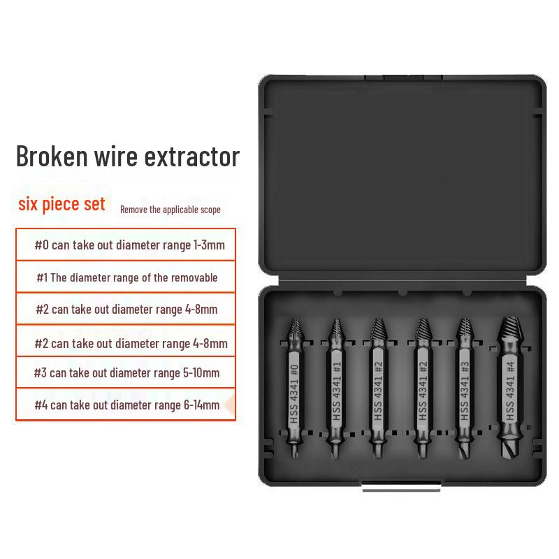 High-Speed Steel Double-Ended Screw & Wire Extractor Set 4341