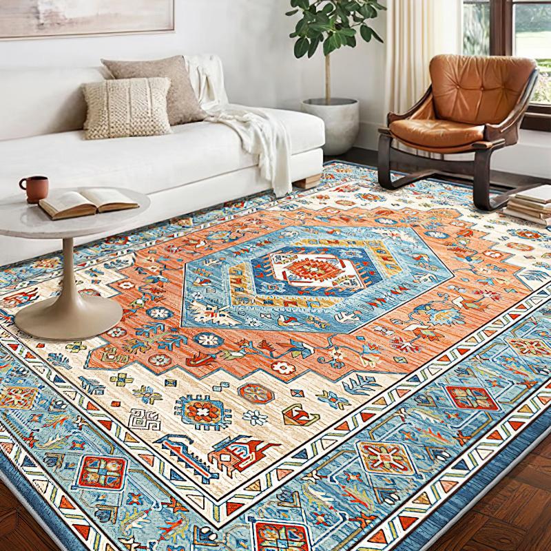 

Retro Floral Dormitory Ultra-Soft Thickened Cuttable Anti-Slip Hallway Mat, Romantic Design with Unique Charm. Fashionable Vintage Velvet Mat 100*160CM