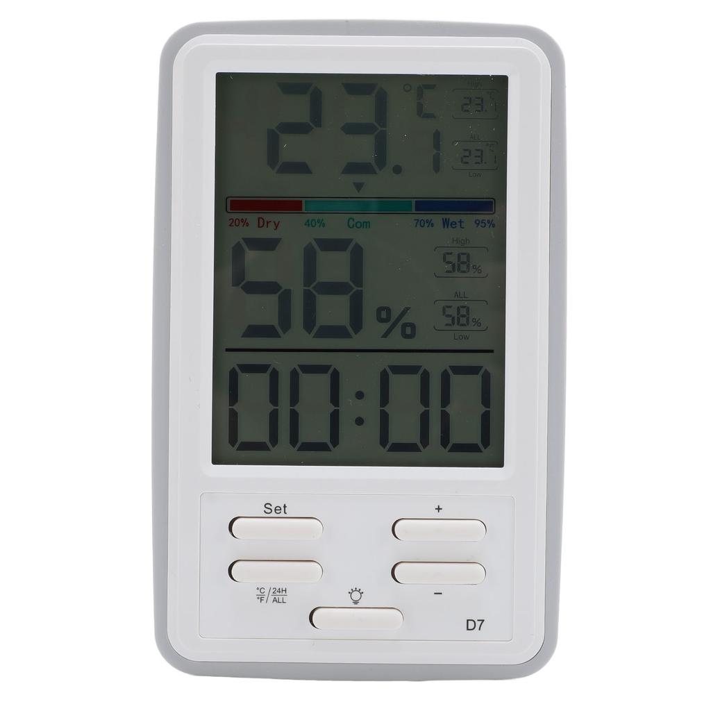 Cyfrowy Higrometr Termometr Wewnętrzny Miernik Temperatury i Wilgotności z Podświetleniem do Domu Laboratorium