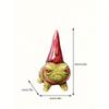 1pc Resin Frog Wearing Hat Christmas Ornament, Rustic Countryside Garden Patio Micro Decoration, Cute Animal Figurine, Suitable For Succulent Plants