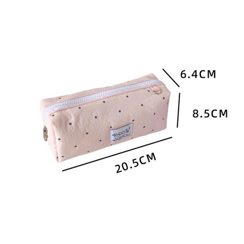 New Simple Fashion Solid Color Large Capacity Pencil Case Students Back To School Stationery Girl Desktop Storage Pen Bag Kid