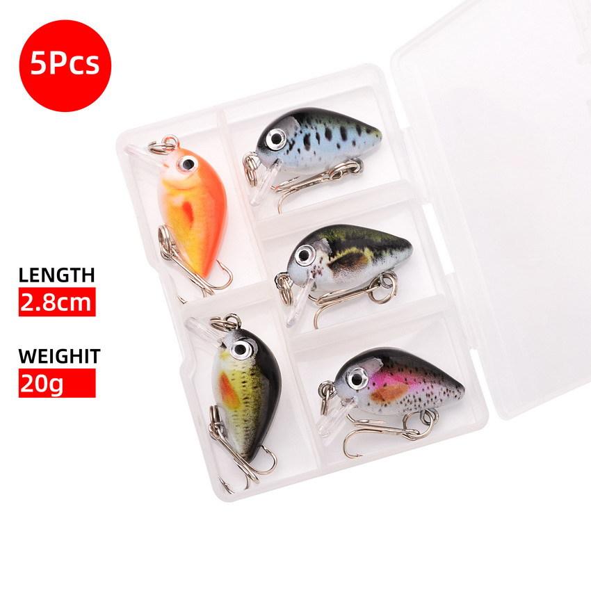 Foreign Trade Live Bait Plastic Chubby Type 1.5G Mini Bait Box with Hooks Fishing Lure Set