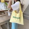 New Niche Letter Printed Shoulder Bag Large Capacity Design Versatile Cloth Bag Women's Canvas Bag Shopping Bag