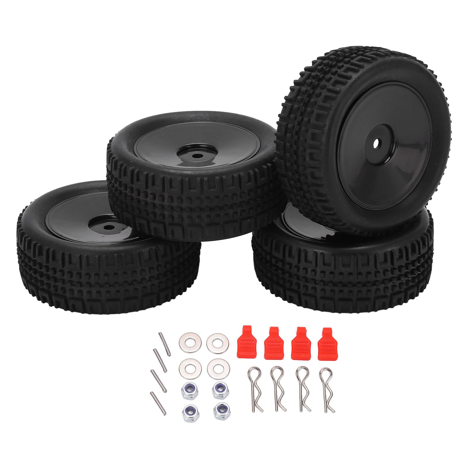

4PCS 75mm Lightweight Durable Wheel Rim Tires for Wltoys 144001 114 RC Off Road Vehicle
