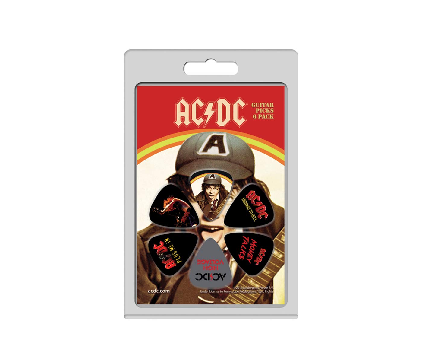 

Набор из 6 медиаторов для гитары Perri s LP-ACDC2 AC/DC