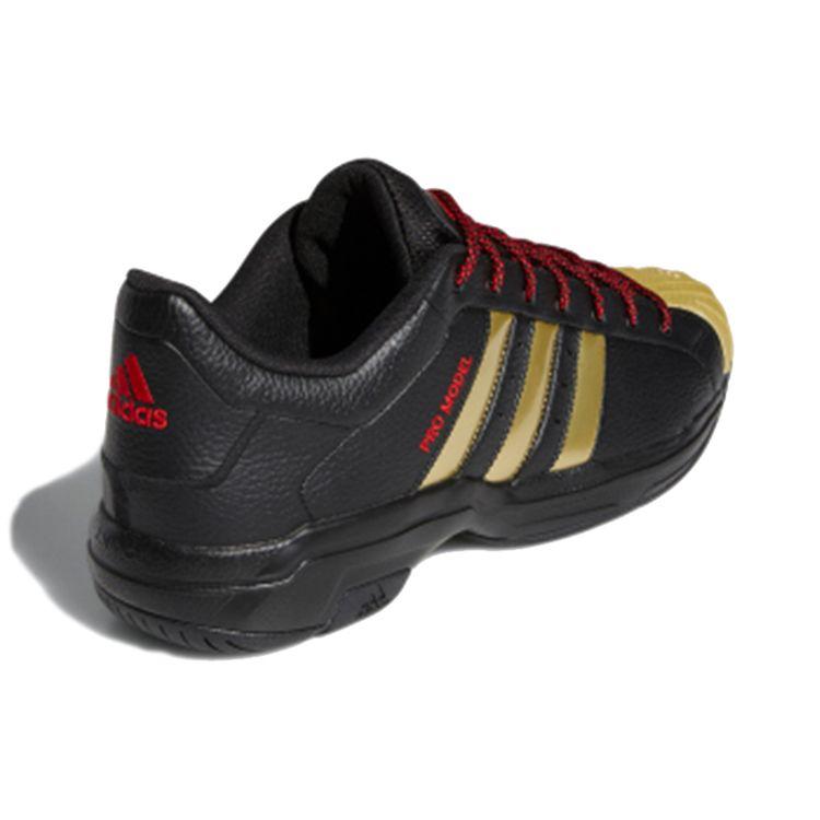 Adidas Pro Model 2G Low Κινεζική Πρωτοχρονιά Ανδρικά Αθλητικά Παπούτσια Μαύρο Μαύρο του Πυρήνα Χρυσό-Μεταλλικό FX7101