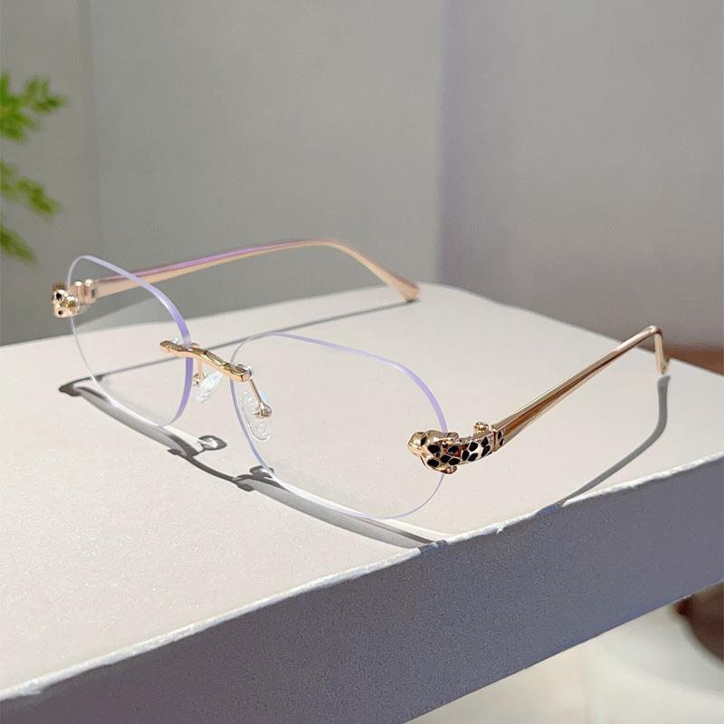 Rimless Oval Sunglasses Men New Fashion Vintage Gradient Casual Shades Women Trendy Luxury Brand Design Decor Sun Glasses