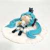 Em Estoque Anime Hatsune Miku Versão Q Feito à Mão Figuras de Ação Dormindo Modelo de PVC Decoração Moda de Animação Brinquedo Presentes de Feriado