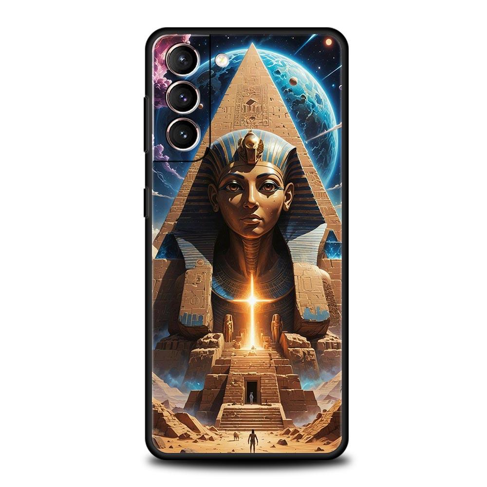 Ancient Egypt Egyptian God Pyramid Phone Case For Samsung Galaxy S25 Edge S24 S23 S22 S21 Ultra S20 FE 5G S10 S10E S9 Plus Cover