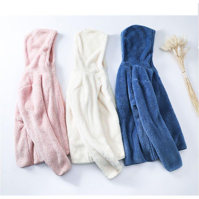 Double-sided coral fleece sweater women's autumn and winter casual zipper cardigan jacket thickened warm homewear jacket women