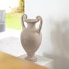 French Vintage Double-Handle Flower Vase for Home and Dining Room Décor