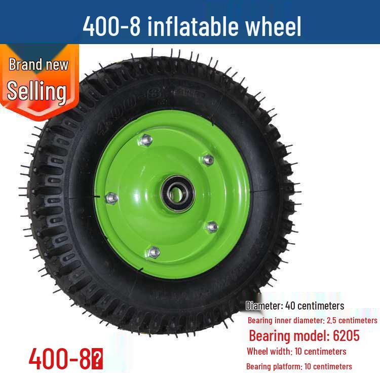 Inflatable Wheels Set: 2x 10", 6", & 14" Wheels; 4" Tiger Cart Tire; 8" Hand Truck Wheel