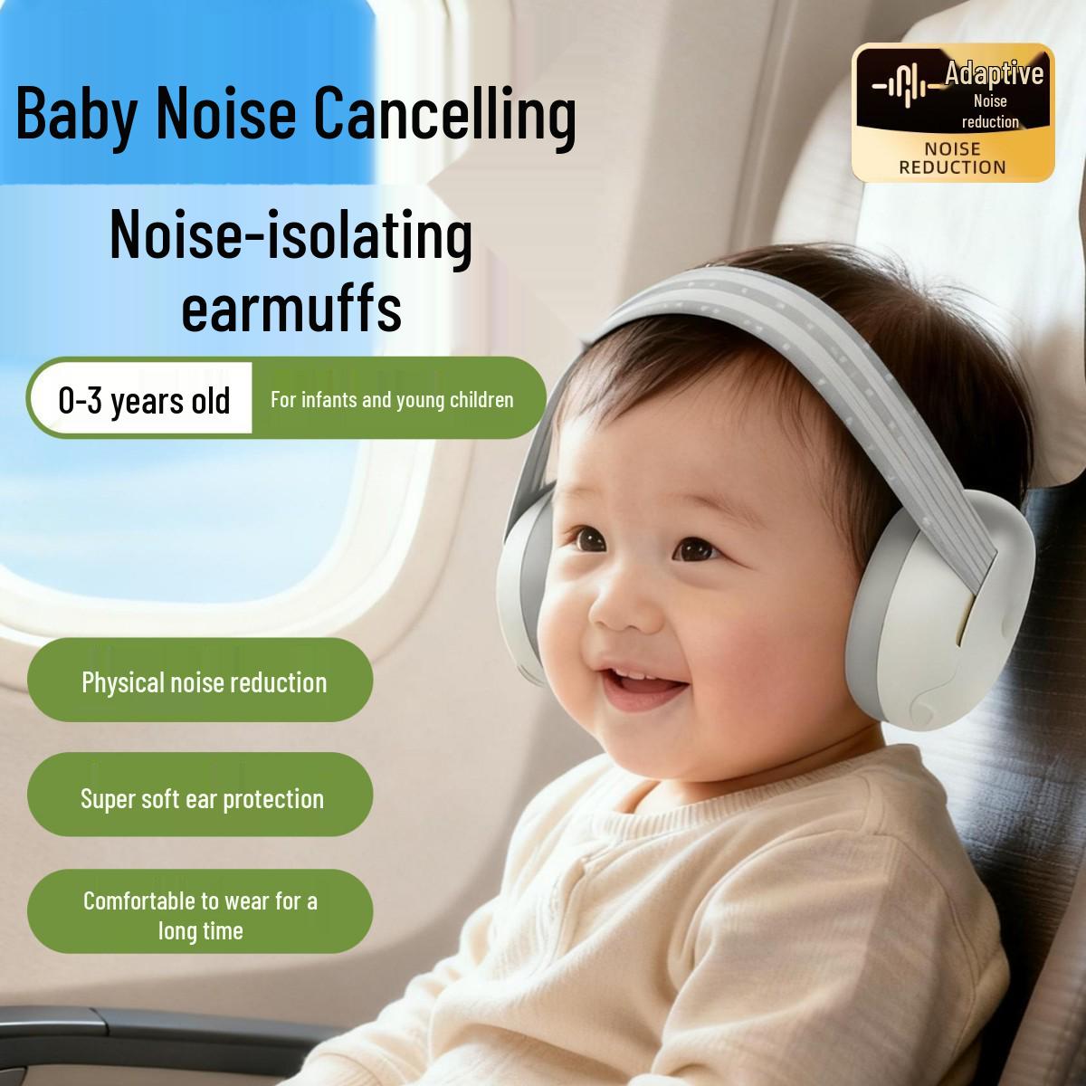 

Infant Earmuffs: Super Soundproof Noise Reduction for Ages 0-3, Ideal for Sleeping, Travel & Firecracker Protection. Pink Earmuffs + Pink Headband [Adjustable Tie]